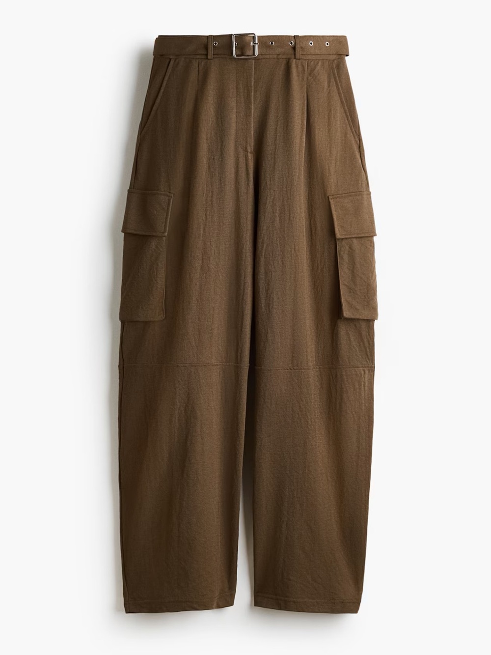 Women’s Wide-Leg Cargo Pants in Brown - Picture 3 of 3
